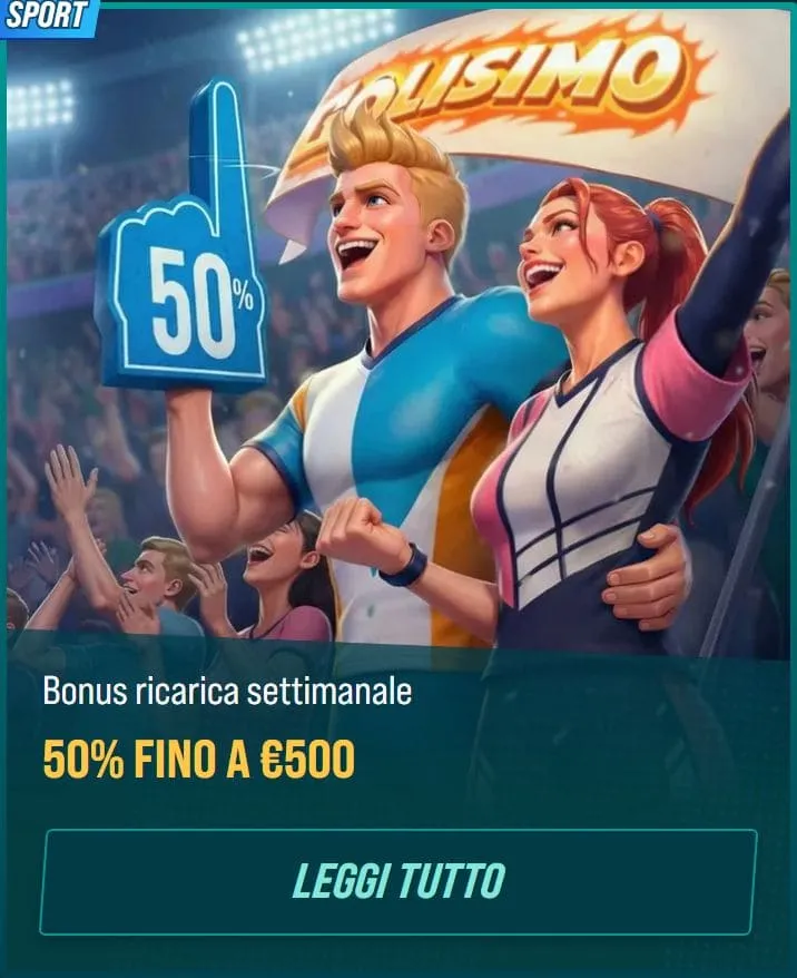 05 bonus ricarica settimanale