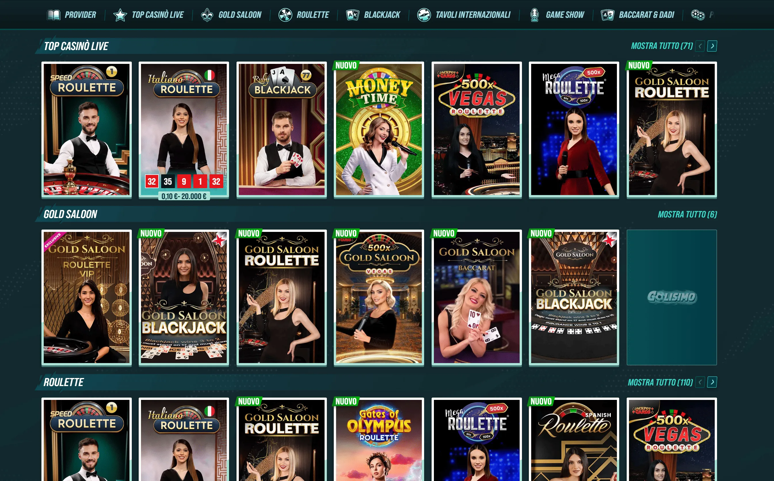 Golisimo Live Casino